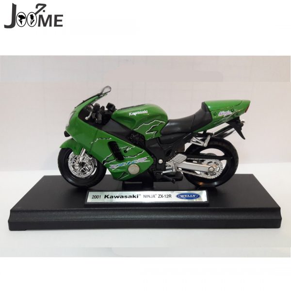 قیمت ماکت فلزی موتور سنگین KAWAZAKI NINJA ZX-12R سبز رنگ برند ویلی